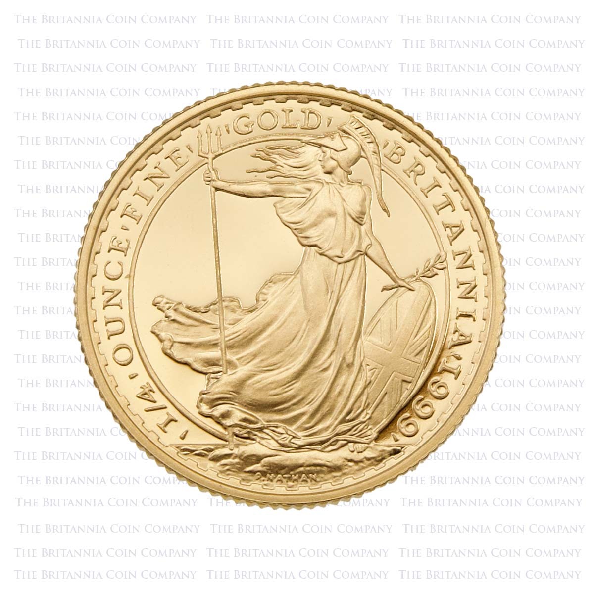 1999 Britannia Quarter Ounce £25 Gold Proof Reverse