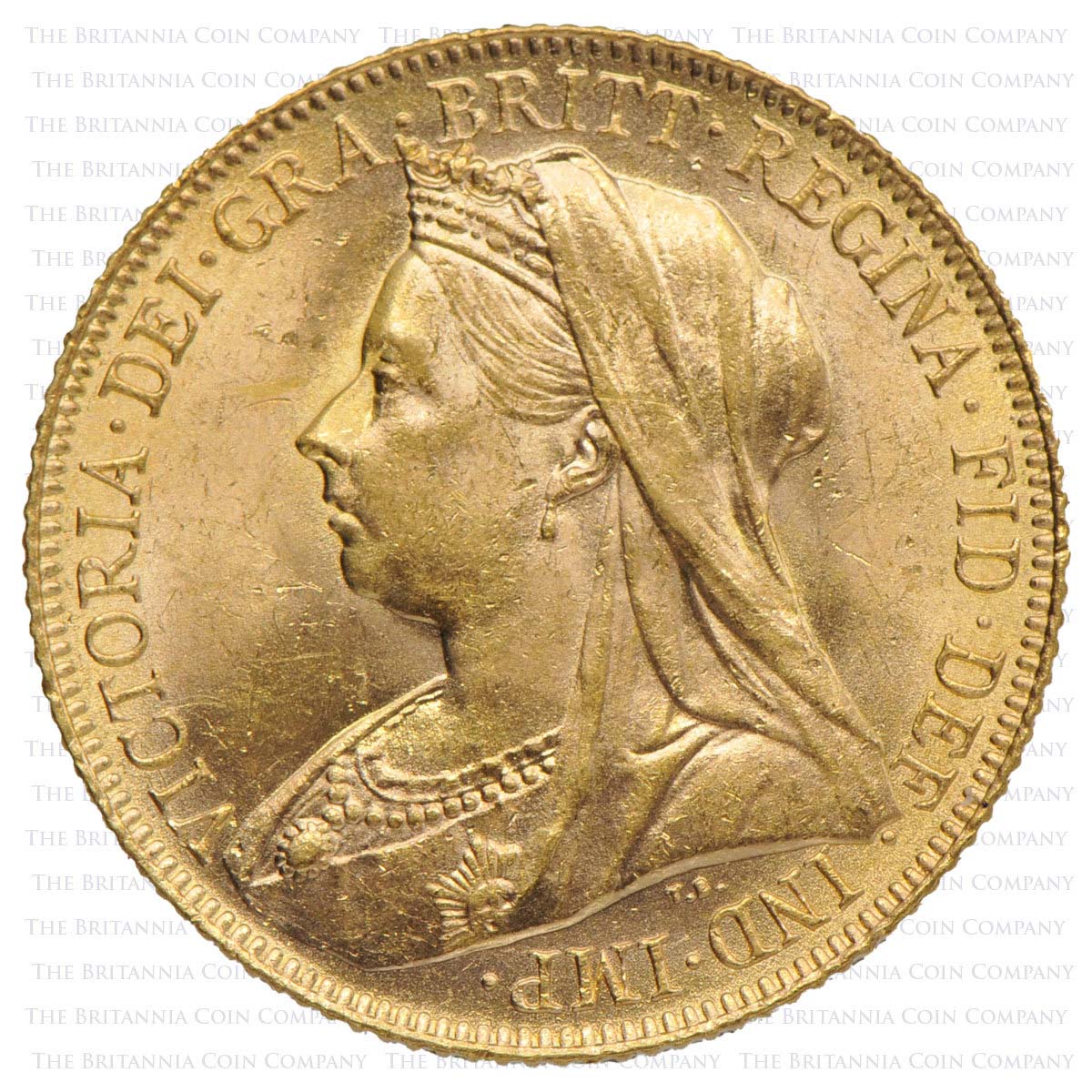 1901 Queen Victoria Gold Full Sovereign Uncirculated Obverse