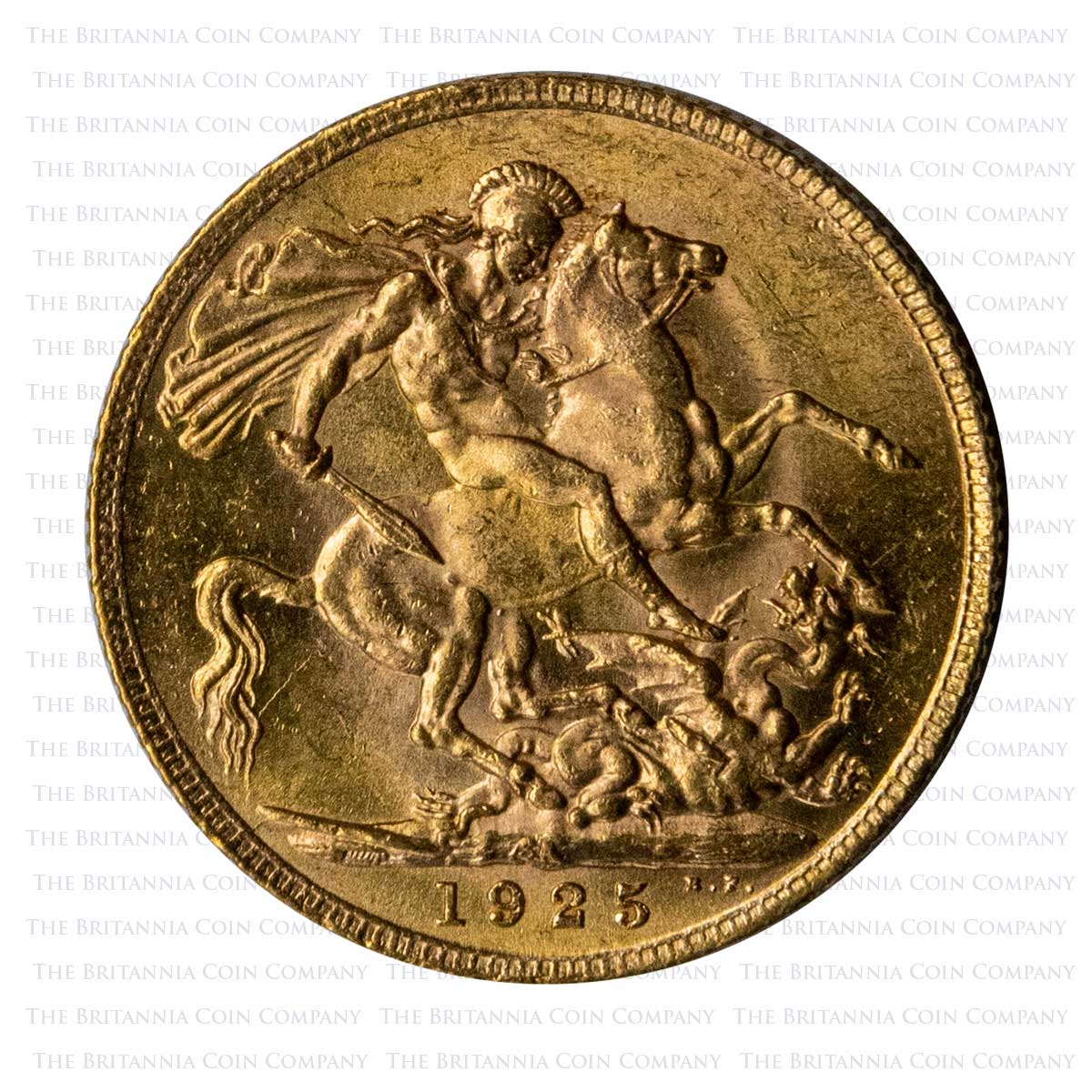 1925 George V Gold Full Sovereign South Africa Reverse