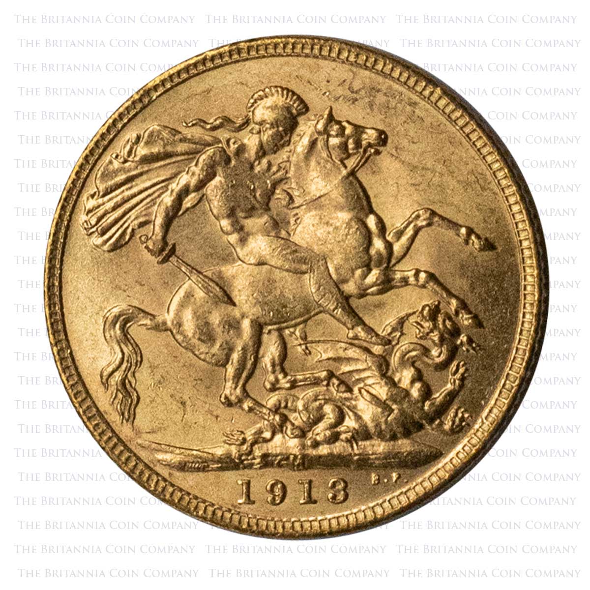 1913 George V Gold Full Sovereign Melbourne Reverse