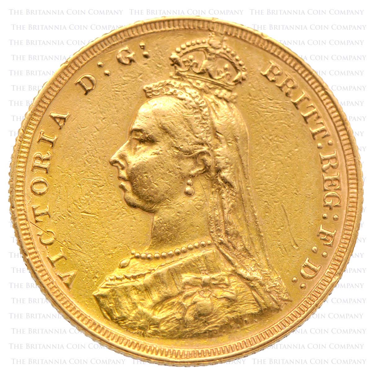 1887 Victoria Gold Full Sovereign Melbourne Rare Hooked J Obverse
