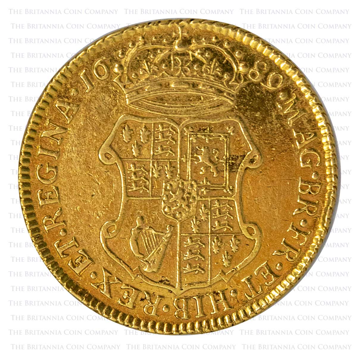 1689 William & Mary Guinea Reverse