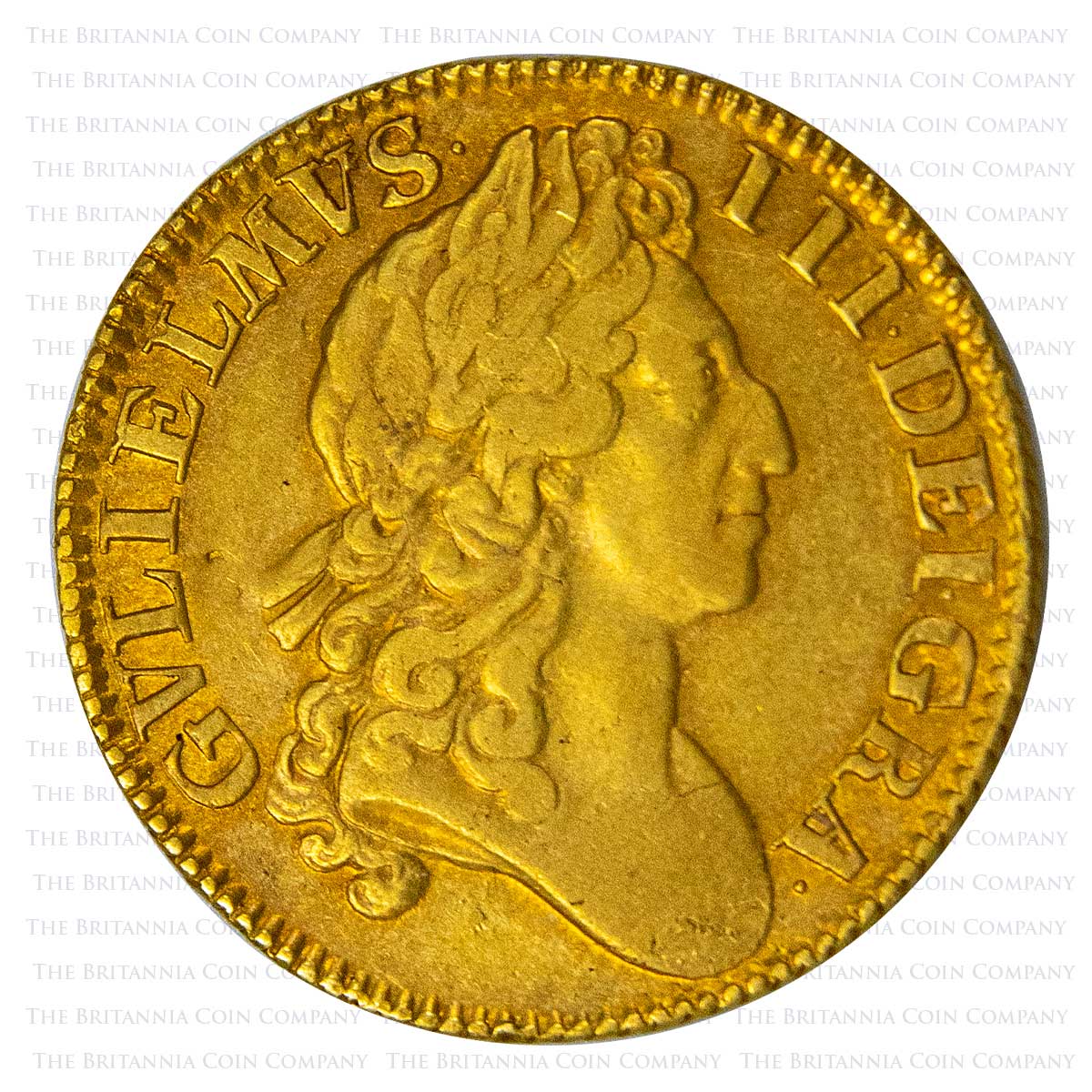 1701 William III Gold Full Guinea Obverse