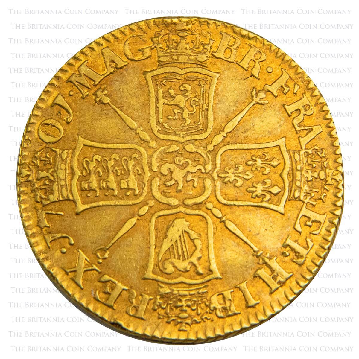 1701 William III Gold Full Guinea Reverse