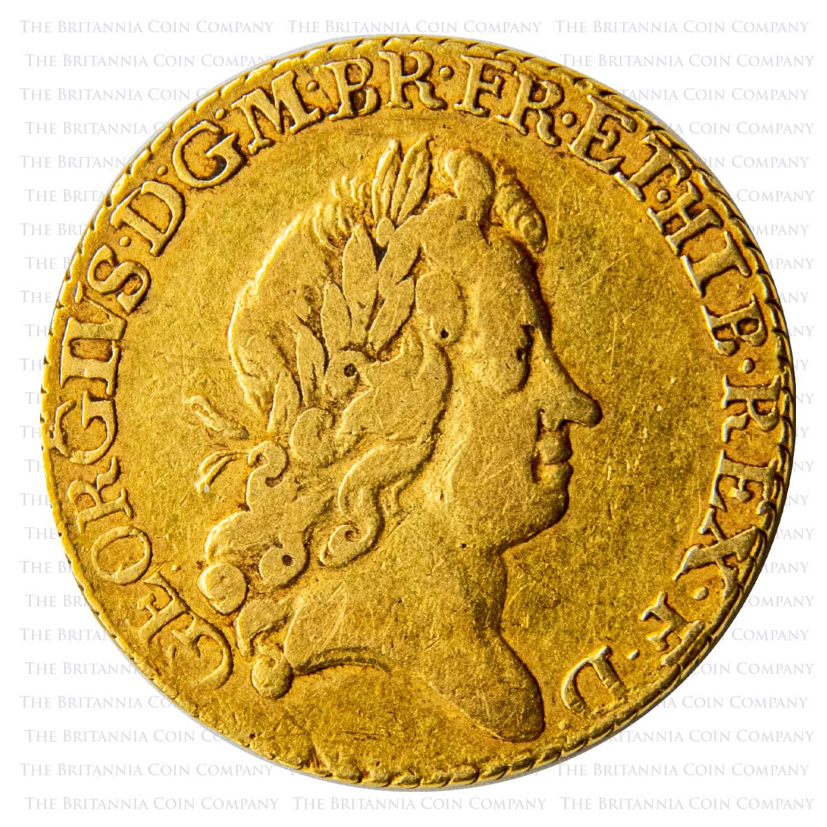 1726 George I Full Gold Guinea Obverse