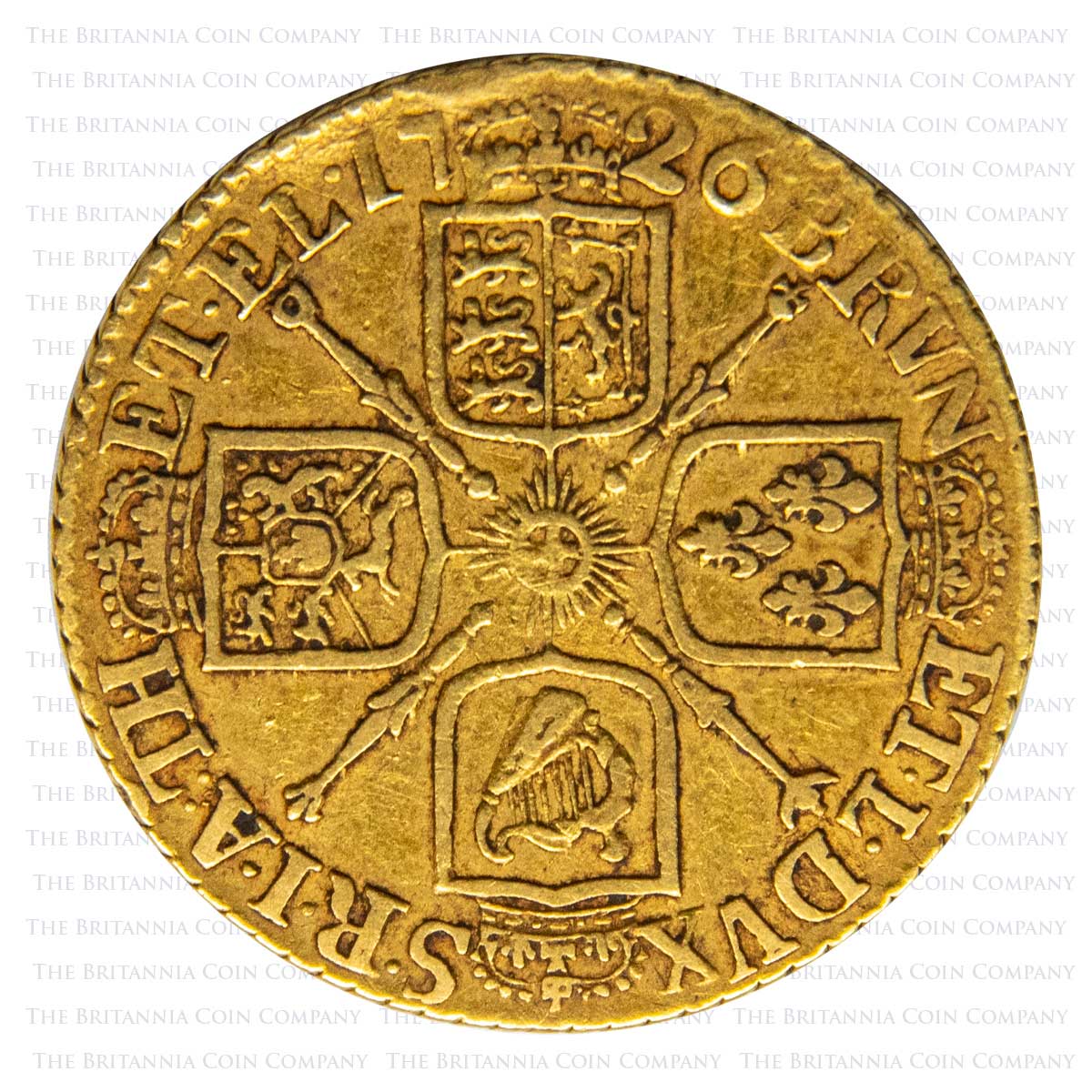 1726 George I Full Gold Guinea Reverse