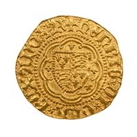 1413-1422 Henry V Quarter Noble MM Pierced Cross Thumbnail