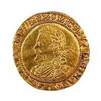 1621-1625 James I Gold Half Laurel London MM Thistle Thumbnail