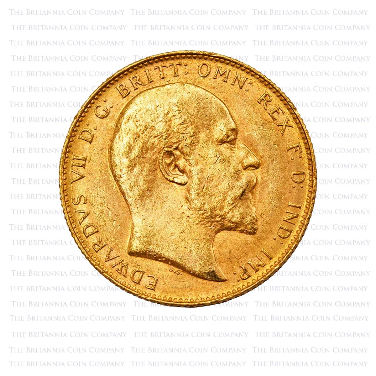1908 Edward VII Gold Full Sovereign Perth Obverse