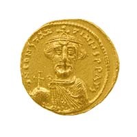 641-668 Constans II Gold Solidus Byzantine Constantinople Obverse Thumbnail