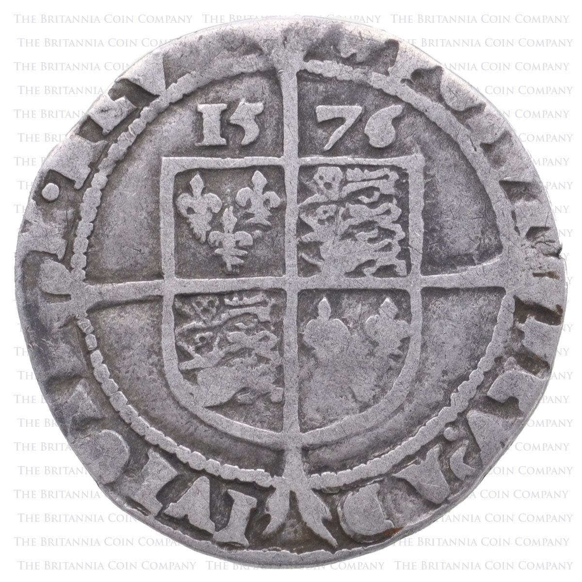 1576 Elizabeth I Hammered Silver Sixpence. Mm ‘Eglantine’ Reverse