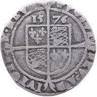 1576 Elizabeth I Hammered Silver Sixpence. Mm ‘Eglantine’ Reverse