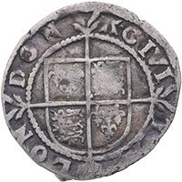 1582-4 Elizabeth I Hammered Silver Halfgroat MM ‘A’ Reverse