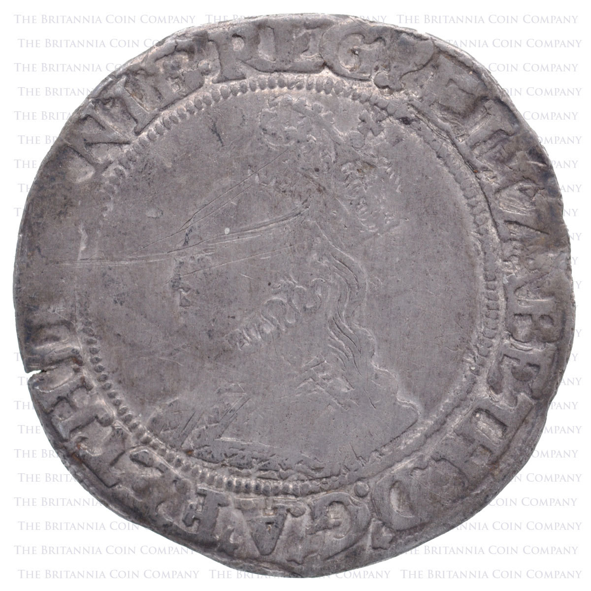 1561 IRELAND Elizabeth I Hammered Silver Shilling