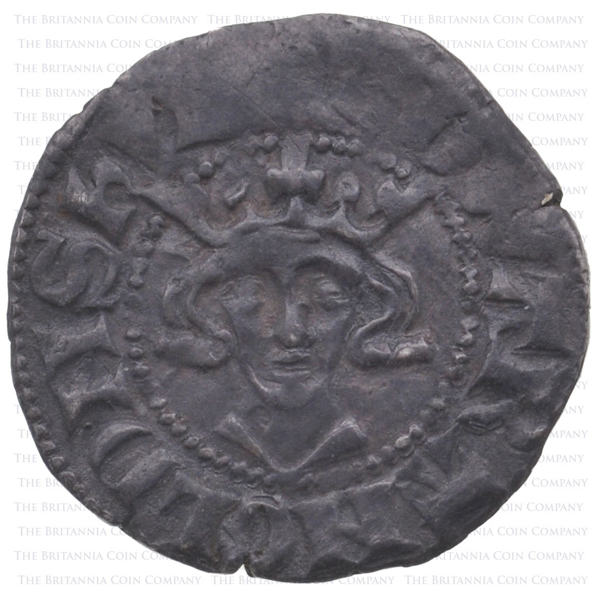 1307-27 Edward II Hammered Silver Penny Bishop Kellawe Obverse