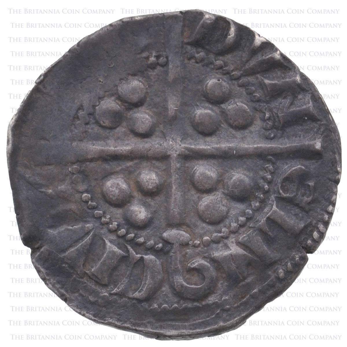 1307-27 Edward II Hammered Silver Penny Bishop Kellawe Reverse