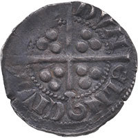 1307-27 Edward II Hammered Silver Penny Bishop Kellawe Reverse