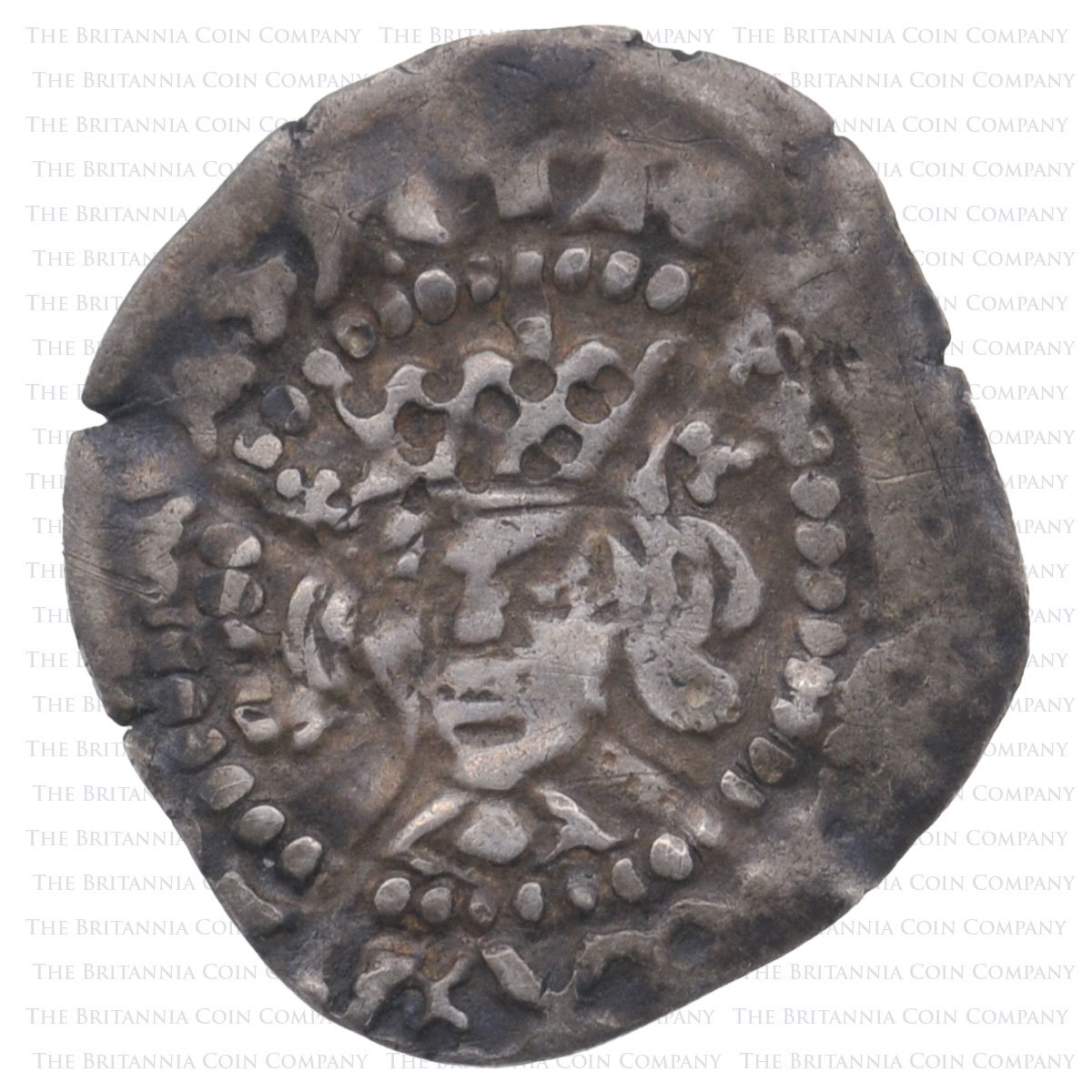 1413-22 Henry V Hammered Silver Penny York Obverse
