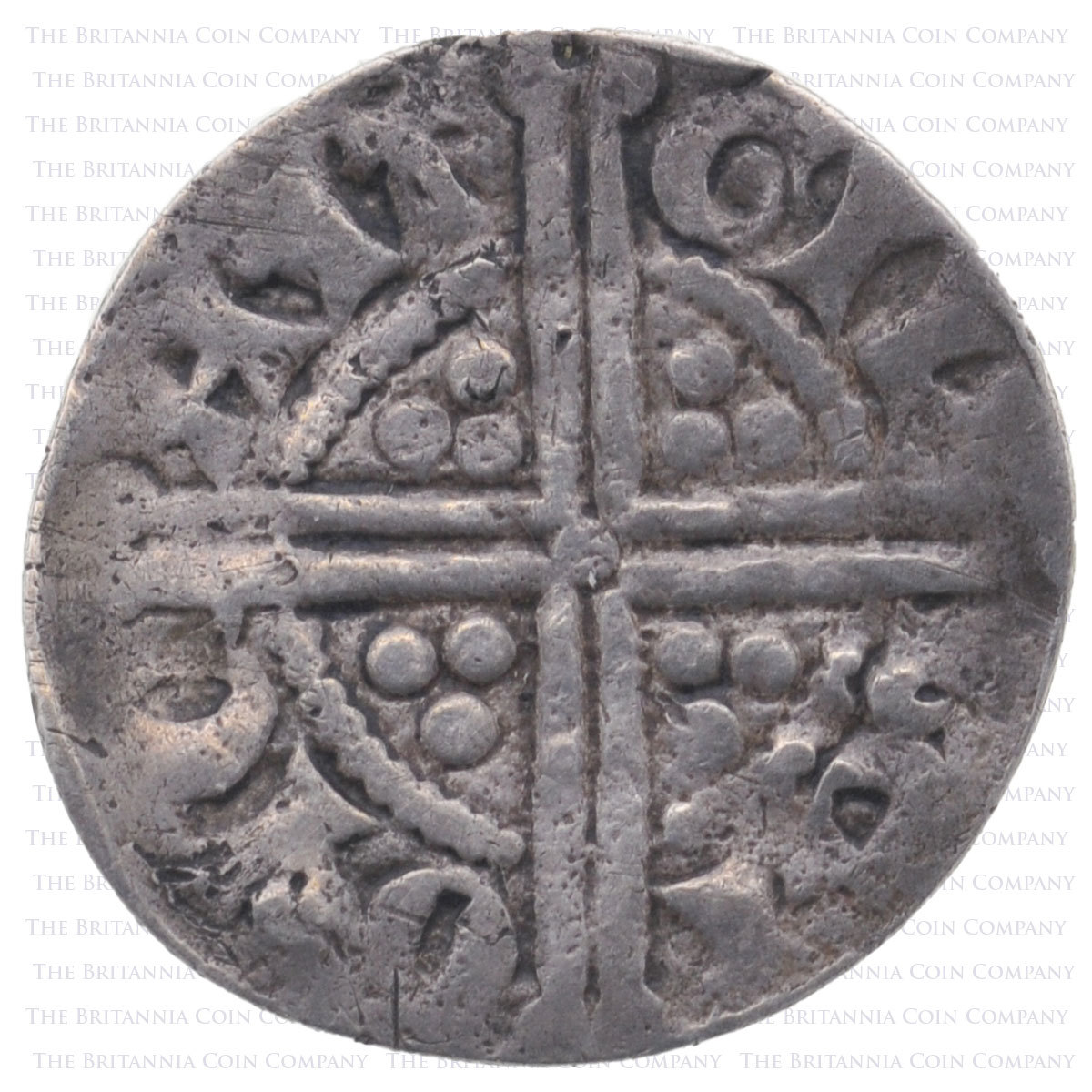 1247-79 Henry III Hammered Silver Penny Gilbert Canterbury Reverse