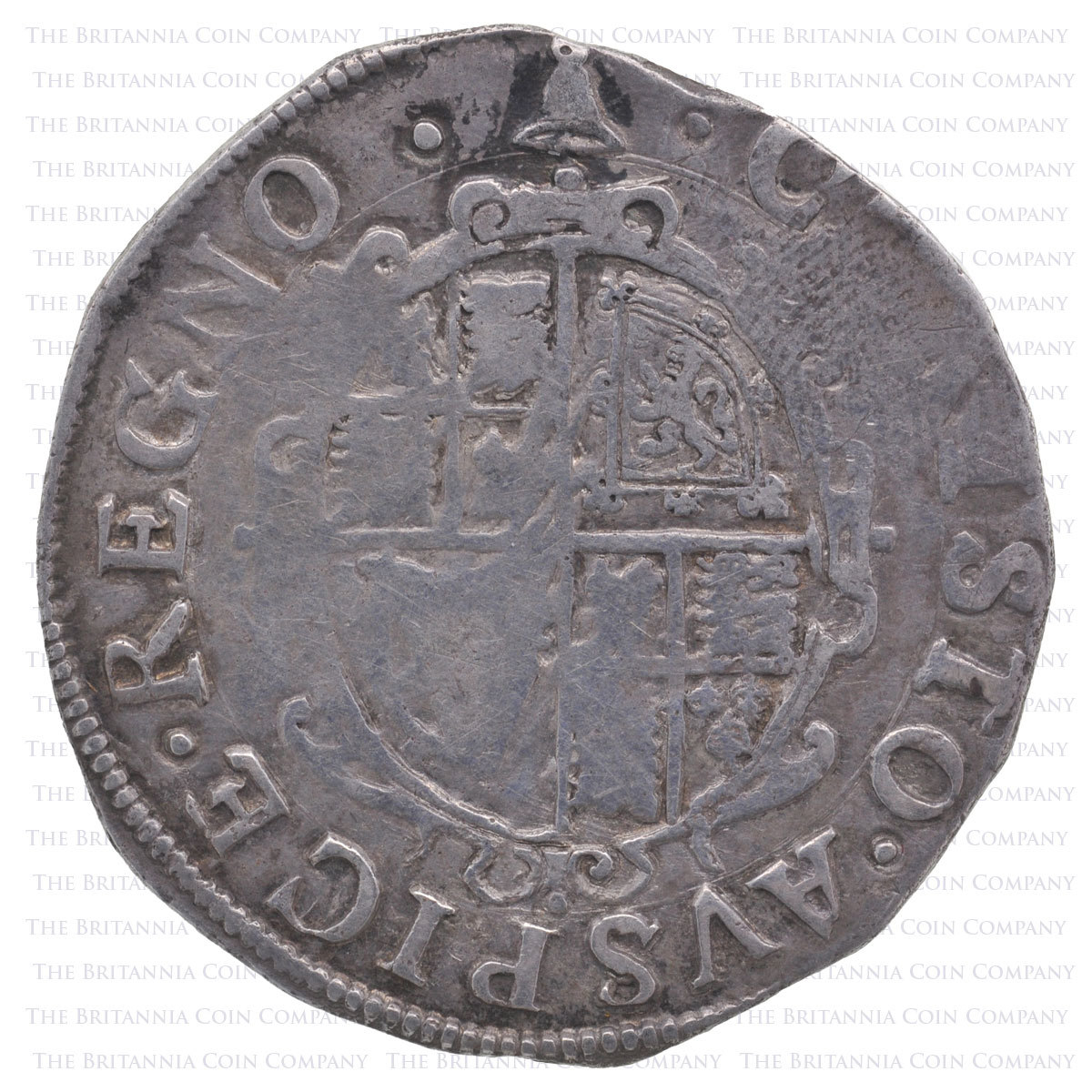 1634-5 Charles I Hammered Silver Shilling MM ‘Bell’ Reverse