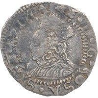 1560-1561 Elizabeth I Hammered Silver Penny MM Cross Crosslet Obverse Thumbnail