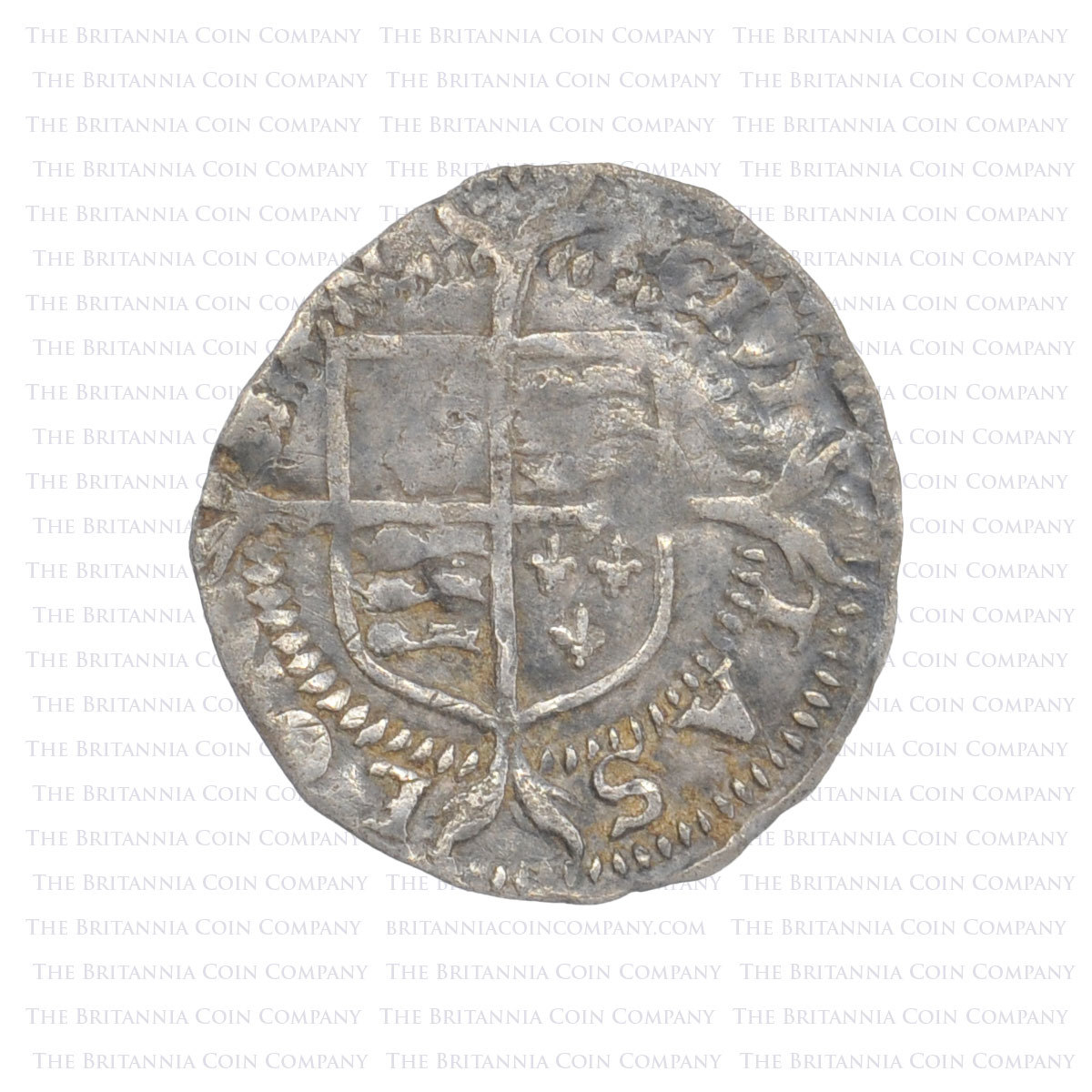 1560-1561 Elizabeth I Hammered Silver Penny MM Cross Crosslet Reverse