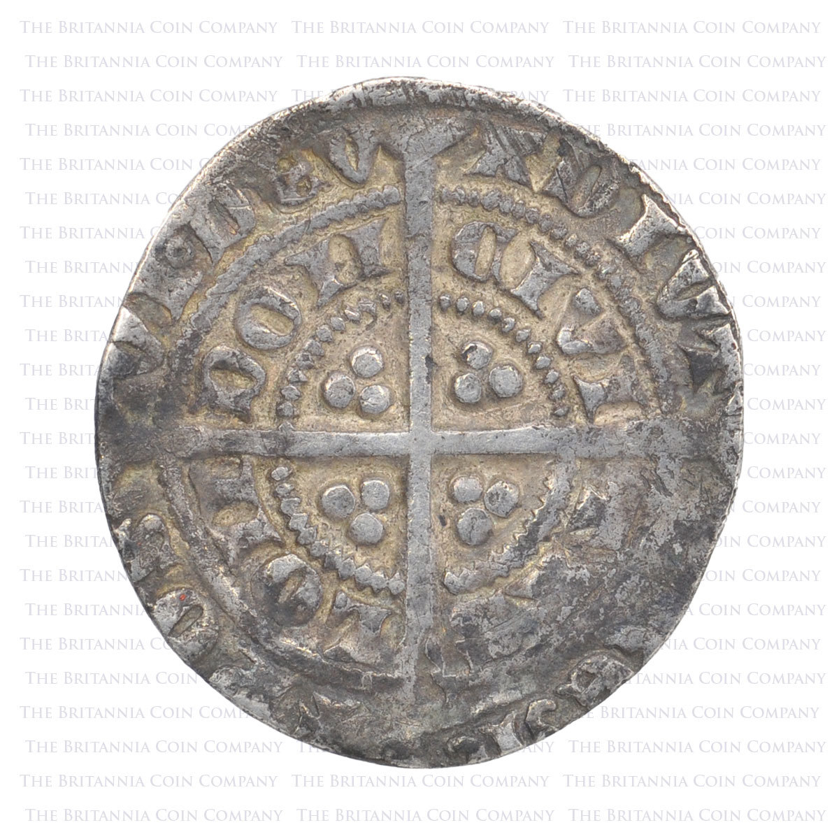 1351-1361 Edward III Hammered Silver Halfgroat London Rare F/G Mule Reverse