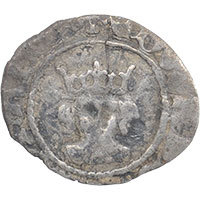1480-1483 Edward IV Hammered Silver Halfpenny MM Heraldic Cinquefoil Obverse Thumbnail