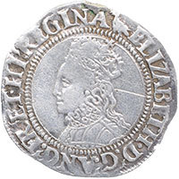 1561 Elizabeth I Hammered Silver Threepence MM Pheon Obverse Thumbnail