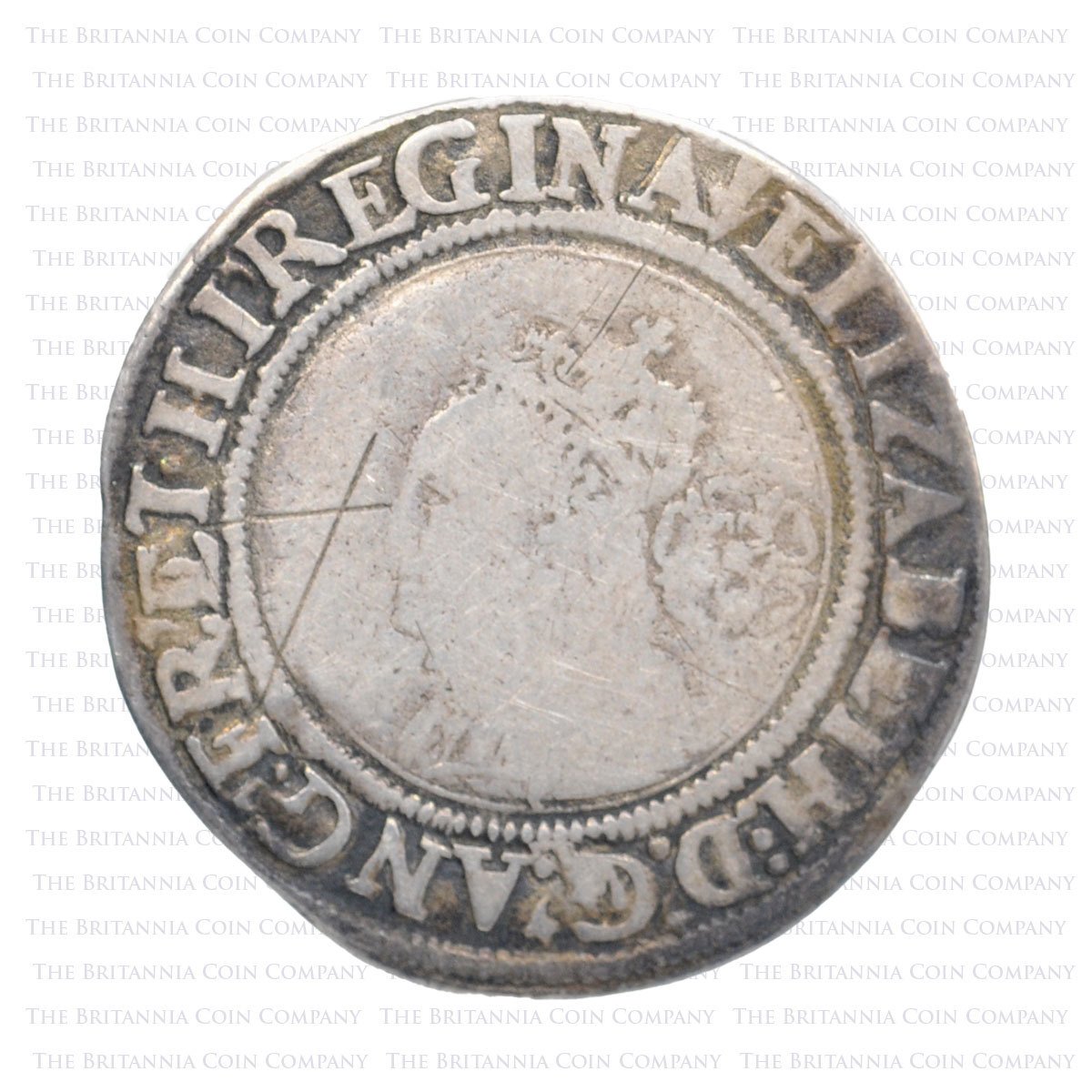 1561 Elizabeth I Hammered Silver Sixpence mm ‘Pheon’ Obverse