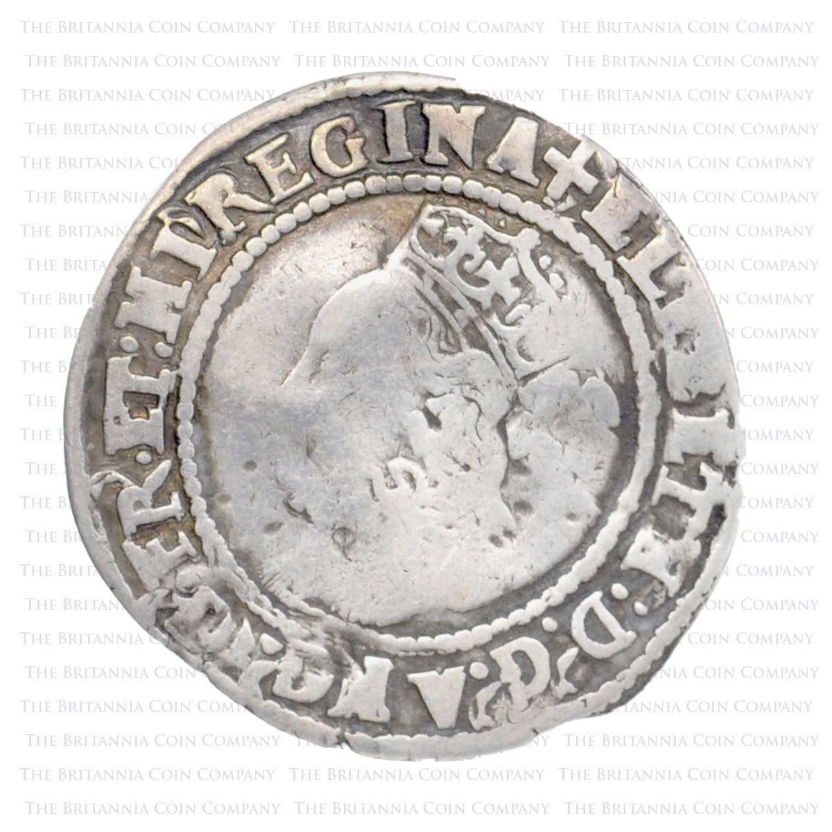 1578 Elizabeth I Hammered Silver Threepence MM Plain Cross Obverse