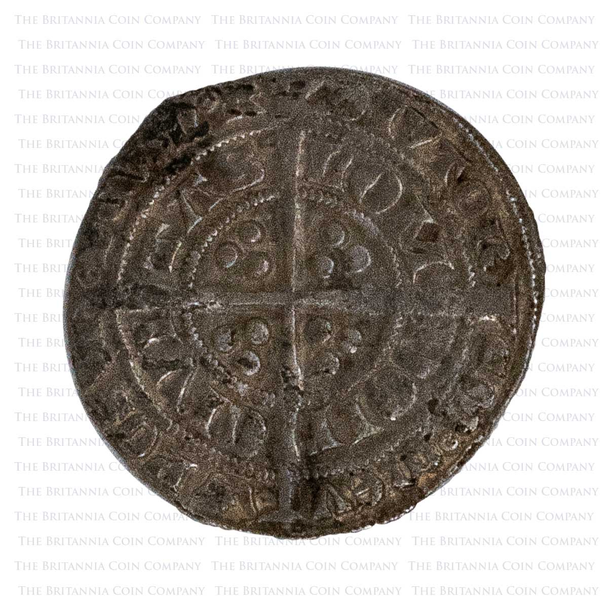 1356 Edward III Hammered Silver Groat MM Crown Reverse