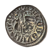 1373-1382 Louis I Hammered Silver Denier Hungary Poland Obverse Thumbnail