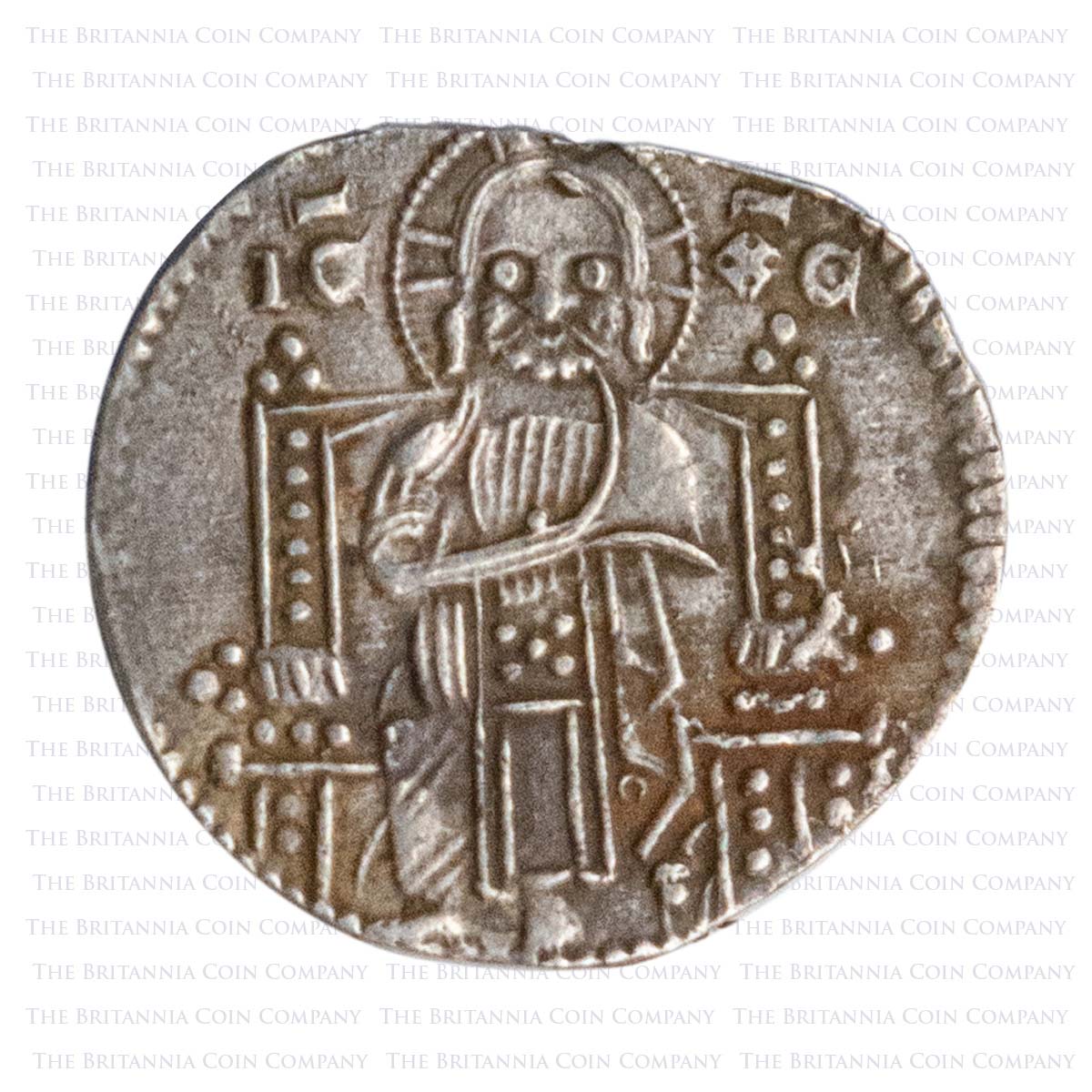 1312-1328 Venetian Giovanni Soranzo Hammered Silver Grosso Reverse