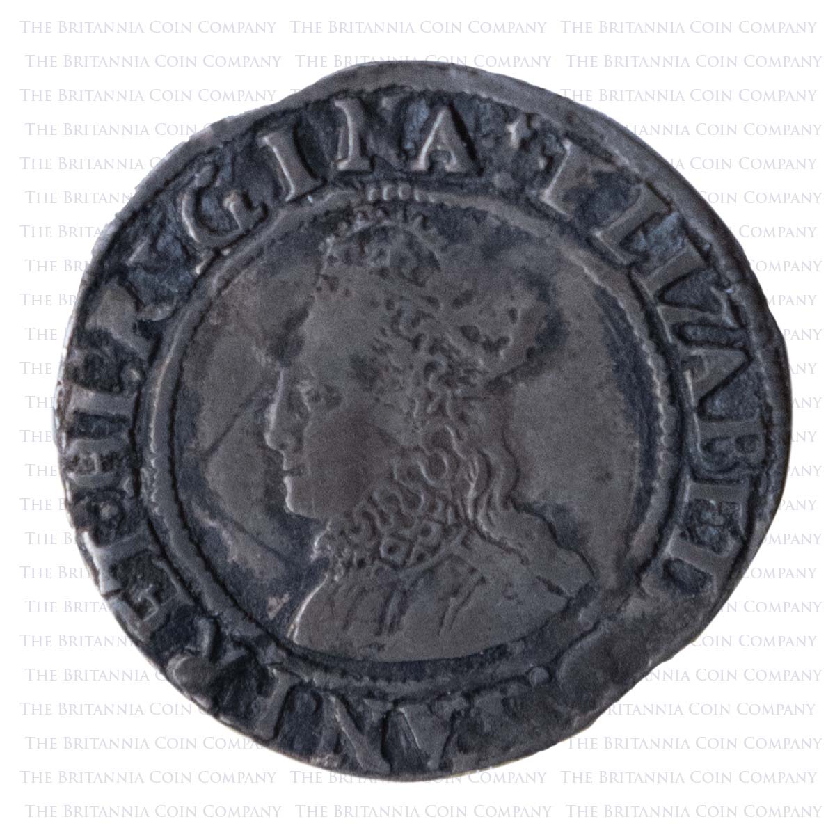 1560-61 Elizabeth I Hammered Silver Groat MM Cross Crosslet Obverse