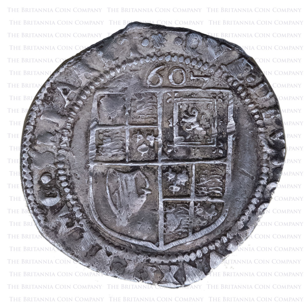 1607 James I Hammered Silver Sixpence MM Grapes Reverse