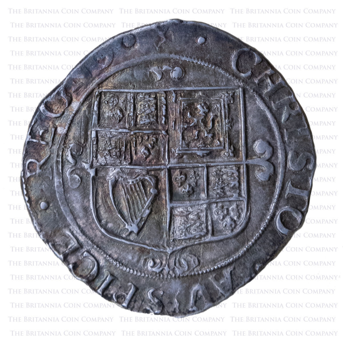 1640-1641 Charles I Hammered Silver Shilling Group F MM Star Reverse