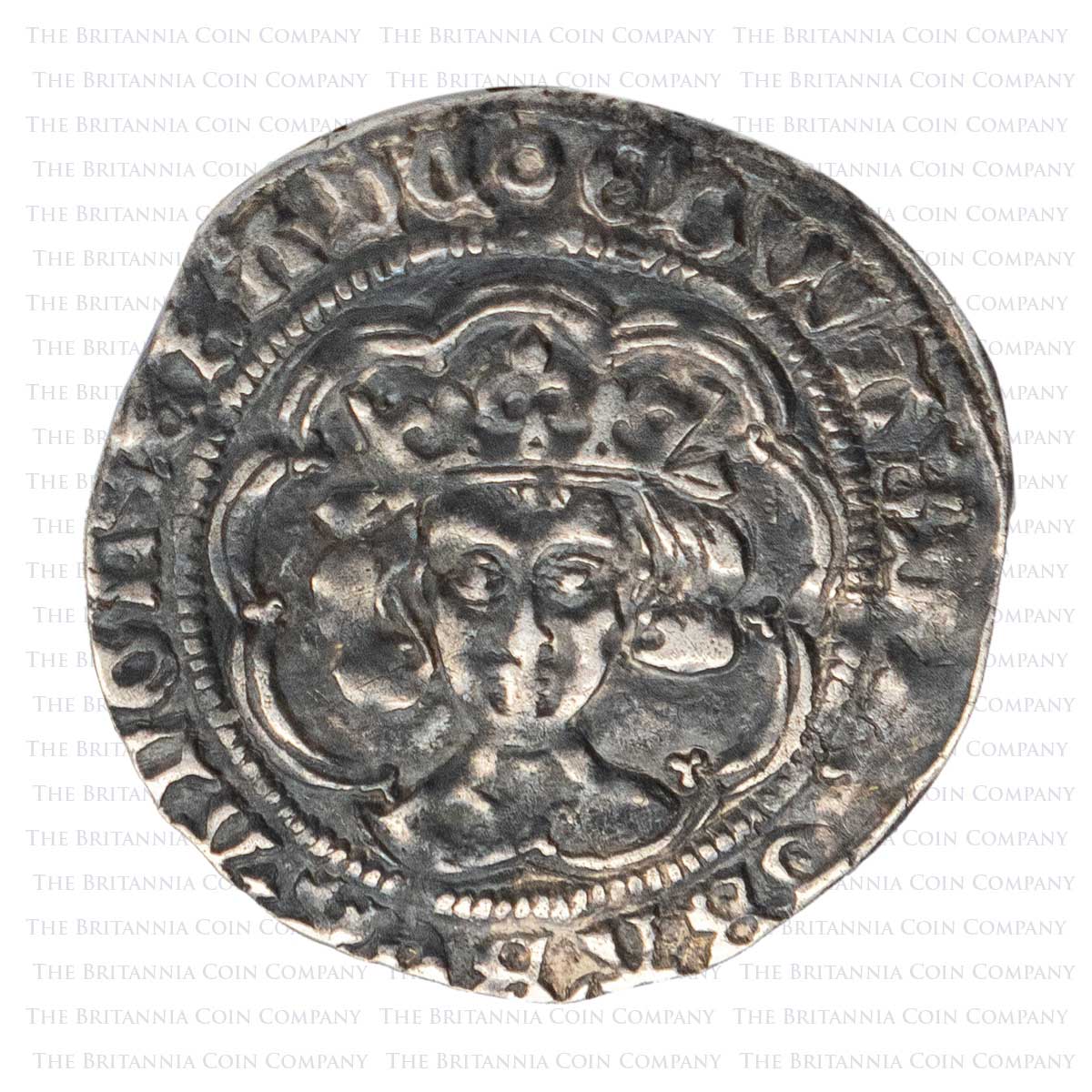 1472-1473 Edward IV Hammered Silver Groat London Mint Obverse