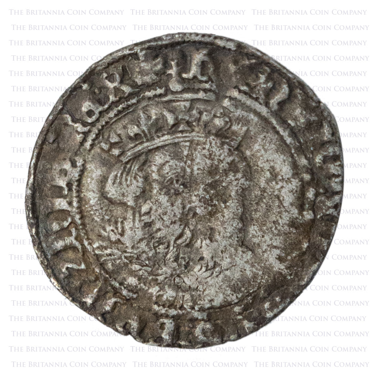 1544-1547 Henry VIII Hammered Silver Groat MM WS Bristol obverse