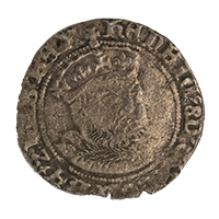 1547-1551 Edward VI Hammered Silver Groat Posthumous Henry VIII Bristol Mint Obverse Thumbnail