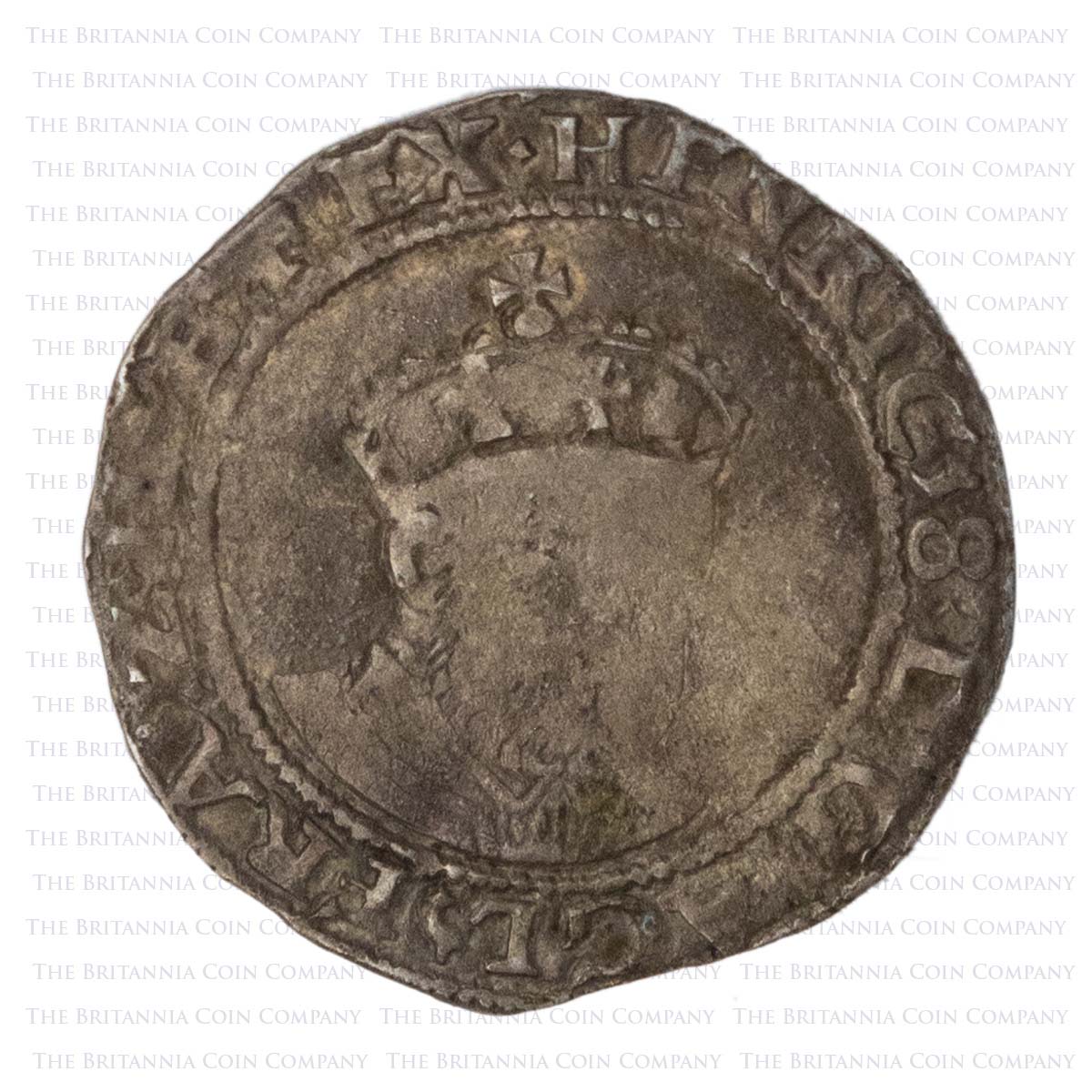 1547-1551 Edward VI Hammered Silver Groat Posthumous Henry VIII Bristol Mint Obverse