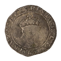 1547-1551 Edward VI Hammered Silver Groat Posthumous Henry VIII Bristol Mint Obverse Thumbnail