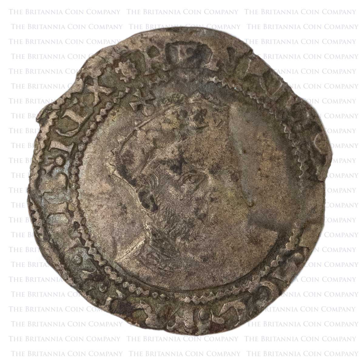 1547-1551 Edward VI Hammered Silver Groat Posthumous Henry VIII Canterbury Mint Obverse