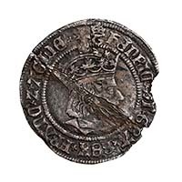 1513-1518 Henry VIII Hammered Silver Groat Tournai MM Crowned T Thumbnail