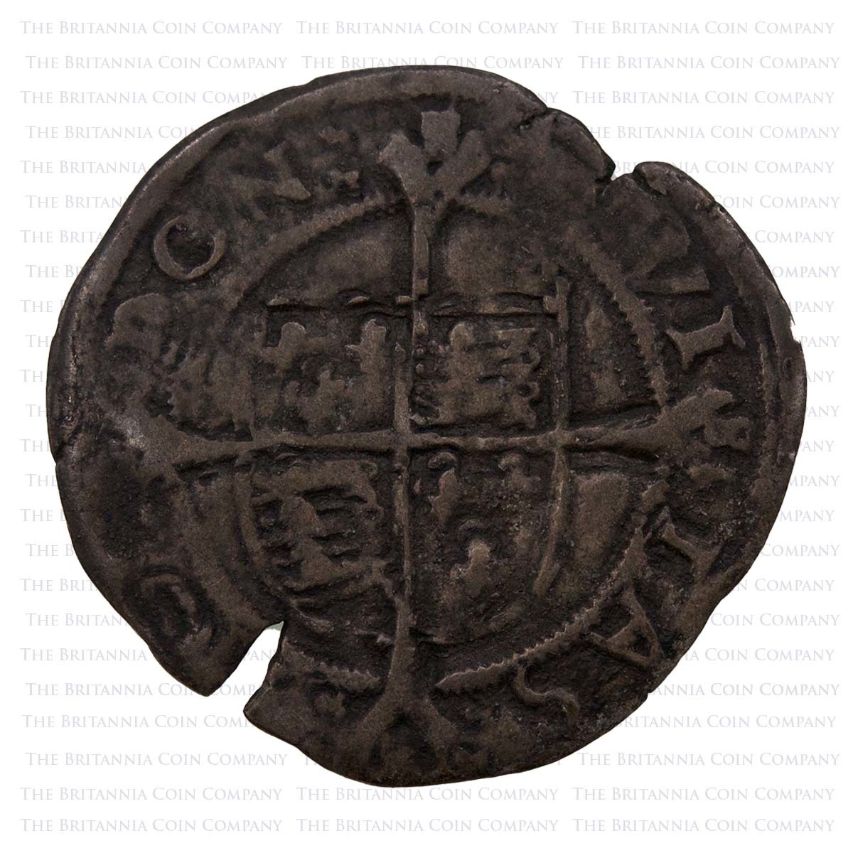1544-1547 Henry VIII Hammered Silver Groat Southwark Reverse
