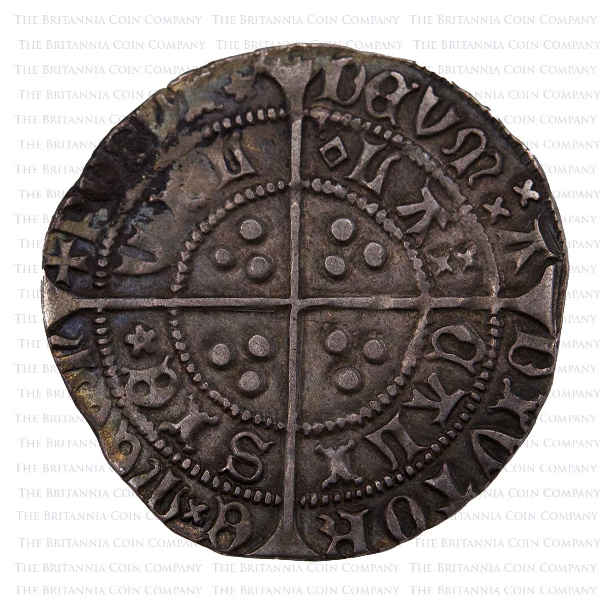 1430-1431 Henry VI Groat Rosette-Mascle Issue Calais Reverse