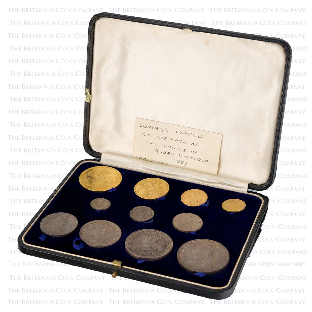1887 Queen Victoria 11 Coin Specimen Set Golden Jubilee Boxed