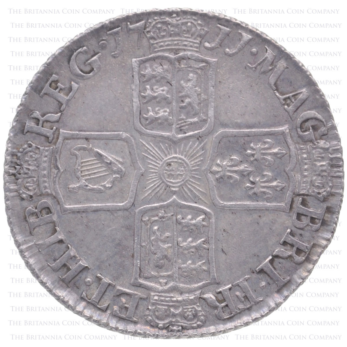1711 Queen Anne Silver Sixpence Large Lis Reverse
