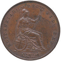 1858 Victoria Copper Penny