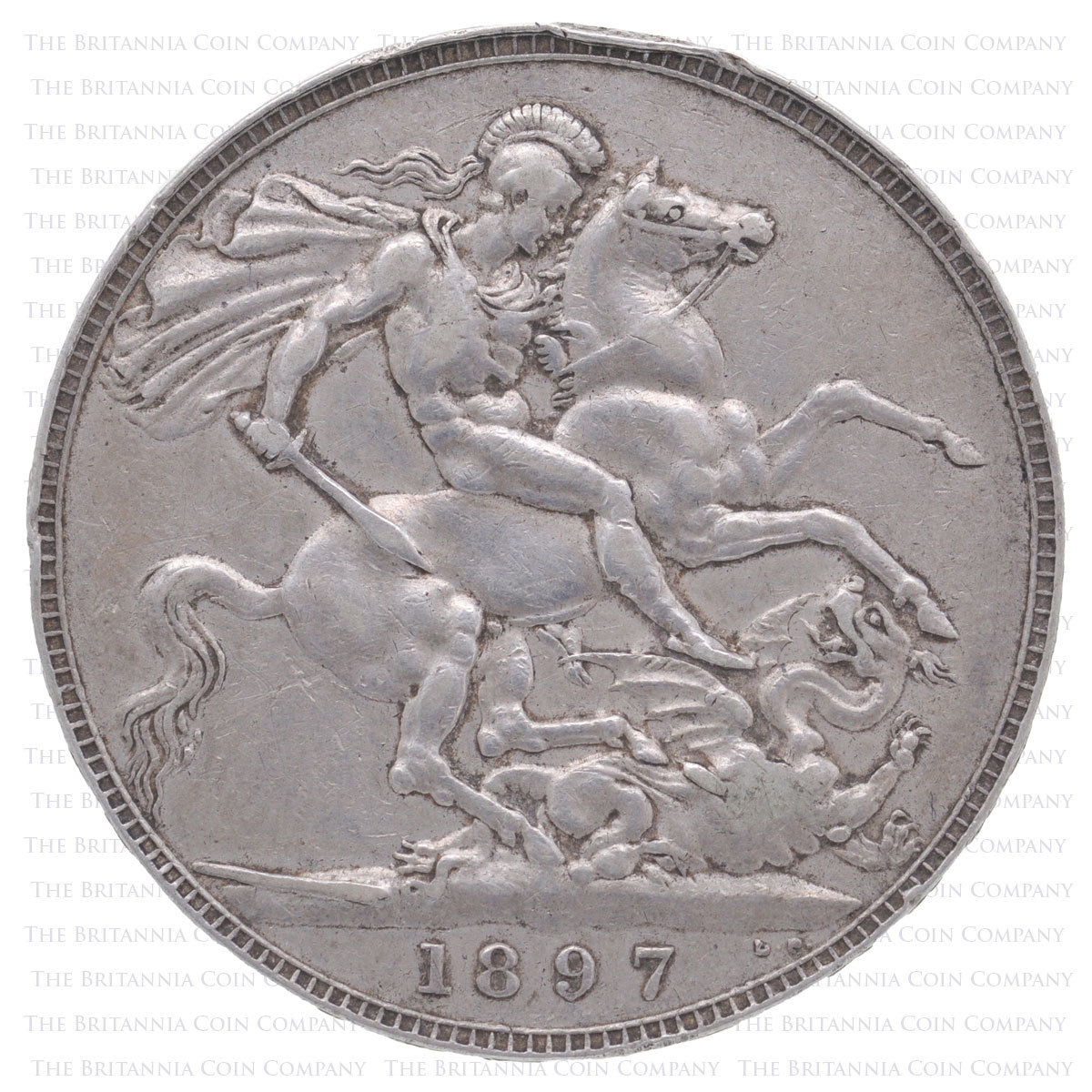 1897 Queen Victoria Silver Crown LXI Reverse